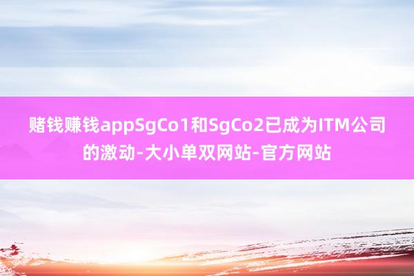 赌钱赚钱appSgCo1和SgCo2已成为ITM公司的激动-大小单双网站-官方网站