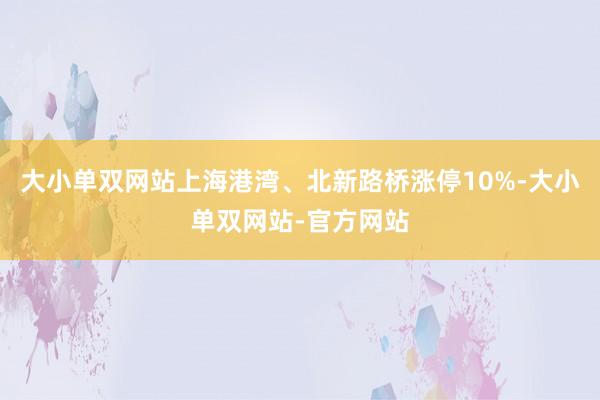 大小单双网站上海港湾、北新路桥涨停10%-大小单双网站-官方网站